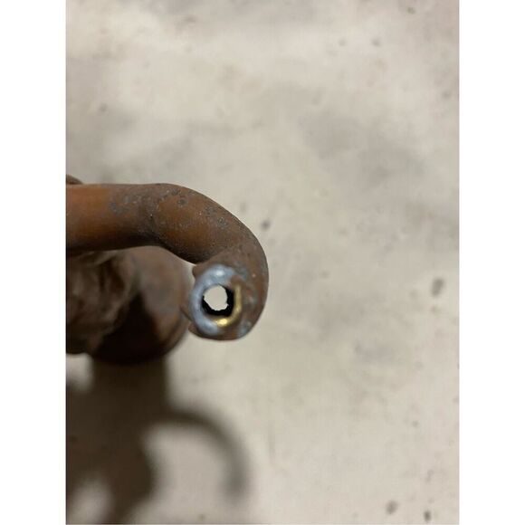 Antique Boy Statue Lamp Chandelier Part Copper - Picture 6 of 10